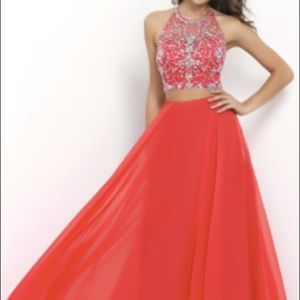 Sherri Gil two piece coral gown